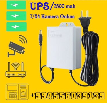 Elektrikli qızdırıcılar və radiatorlar: Mini UPS 7500 mah 12V 2A Wifi yönlendirici CCTV İP Kamera Modem acığ