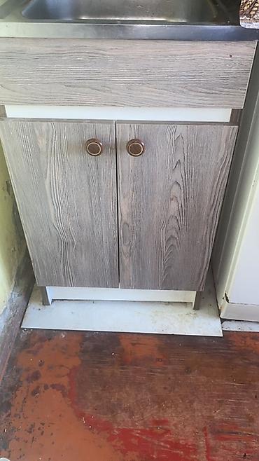 мойка со шкафом на кухню: Mətbəx üçün alt dolab və paslanməz poladdan 1 gözü olan lavabo — 1