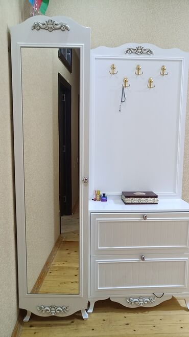 Ev üçün digər mebel: İşlənmiş, Açılan, 1 qapı Düz dolab, Dəhliz dolabı