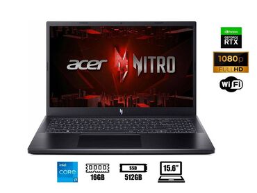 Acer: Yeni Acer Nitro, 15.6 ", Intel Core i7, 512 GB, Ünvandan götürmə, Pulsuz çatdırılma