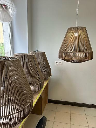 Люстры: Подвесной светильник из кистей (boho/эко-стиль) - Тип: потолочная — 9