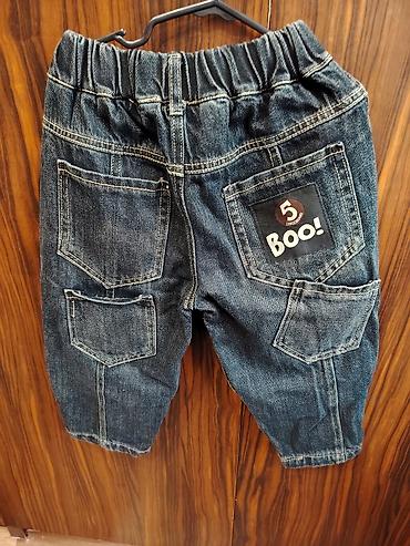 salvar cins: Uşaq cins şalvarı - Material: klassik denim (mavi yuyulmuş effektli) — 2