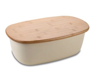 посуда деревянные: Хлебница 😍материал гелевый крышка деревянная