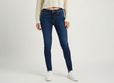 jeansy push up z wysokim stanem: Terranova, Джинси жіночі, розмір XS