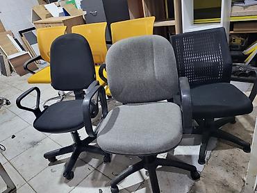 Ofis və oyun kresloları: İşlənmiş, Təkərli, Qolları tənzimlənmir, Parça — 5