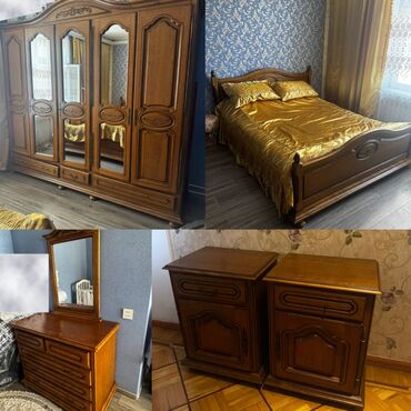 tek adamliq kravat: Двуспальная кровать, Шкаф, Трюмо, 2 тумбы, Б/у