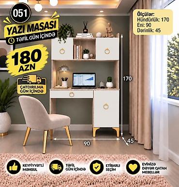stol ofis: Düz masa, Stulsuz, Polkalı, Siyirməli, Rusiya, Sadə laminat — 5