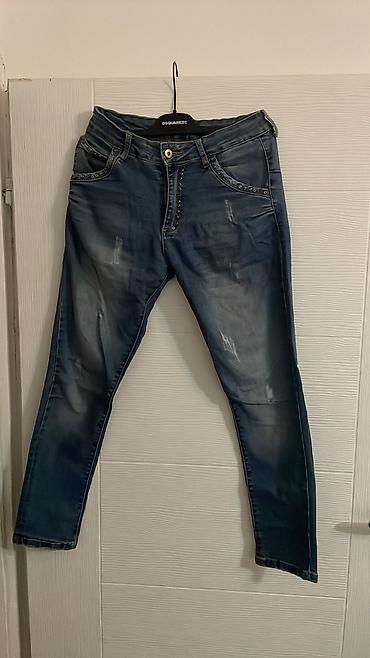 dsquared2 patike: Ženske farmerke – tamnoplavi isprani teksas, veličina XS. - Kroj — 1