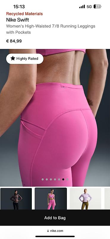 Helanke, biciklistički šortsevi: NIKE Swift Women's High-Waisted 7/8 Running Leggings with Pockets vel — 5