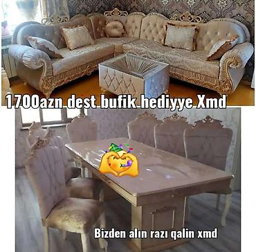 kompüter stol: Qonaq otağı dəsti künc divan masa ve oturacaq — 1