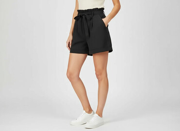 krótkie spodenki damskie z wysokim stanem duże rozmiary: Lost Ink, Shorts for women, size XS