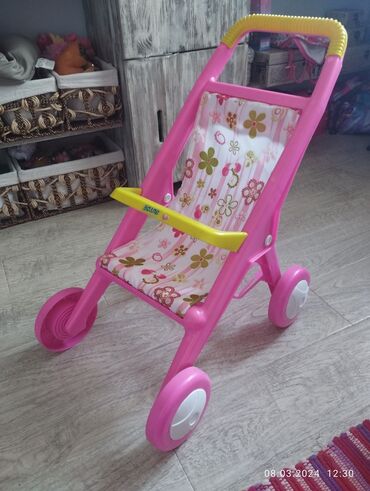 детский коляска игрушка: Продаю новую коляску для кукол, подойдёт для Реборнапластик
500сом