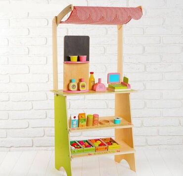 набор детский: Игровой набор «Играем в магазин», деревянные продукты в наборе