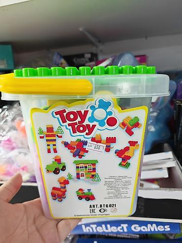 лего кирпич: Конструктор Toy Toy в пластиковом ведёрке с крышкой-сортировщиком - — 1