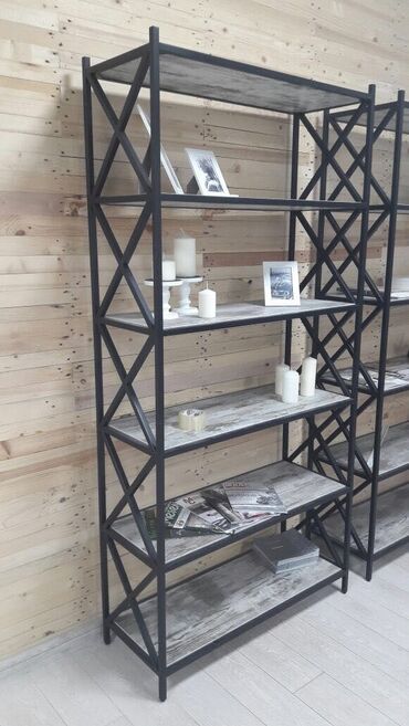 Другая мебель: Полки,Стеллажи Лофт Местная производство Конструкция металическая — 4