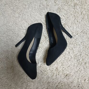 замшевые туфли вечерние: Туфли 38, цвет - Черный