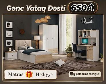 taxta çardaq çarpayı: Gənc Yataq Dəsti – Model G_1 • Qiymət: 650₼ • Komplektasiya: - — 1
