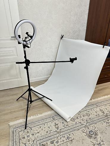 Фотостудийный комплект для съёмки предметки/контента: - Фон: белое