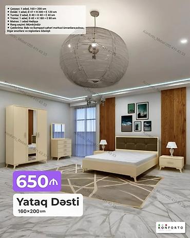 Yataq Dəsti – 160×200 sm Komplektə daxildir: - Çarpayı: 1 ədəd lalafo.az -da Yataq Dəsti – 160×200 sm Komplektə daxildir: - Çarpayı: 1 ədəd