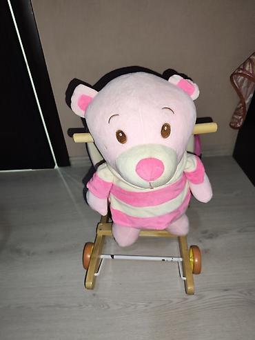 oyuncaq motor: Uşaq yelləncək-sürtmə oyuncağı – “Love Baby” temalı plyuş ayıcığa — 1