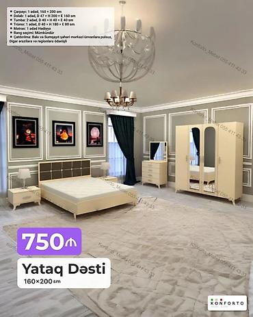 Ev və bağ: Yataq Dəsti – 160×200 sm Komplektin tərkibi: - Çarpayı: 1 ədəd — 1