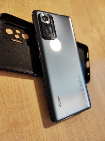 телефон флай 10: Xiaomi Redmi Note 10 Pro, 128 ГБ, цвет - Бежевый, 
 Сенсорный, Отпечаток пальца, Две SIM карты