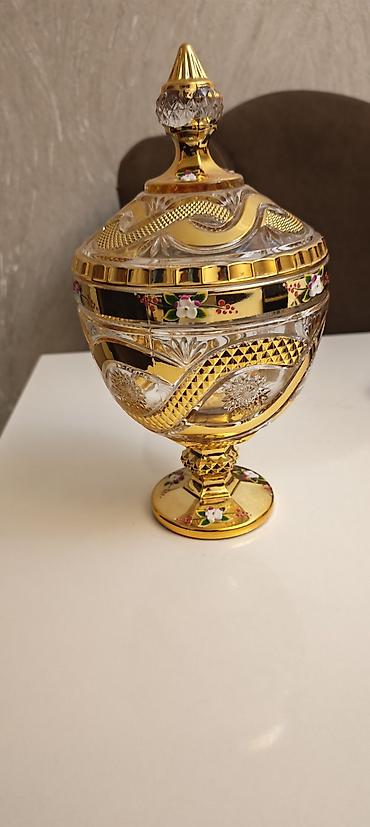 konfet: Böhm üslublu bəzək qabları dəsti - Material: qalın şüşə/kristal - — 2