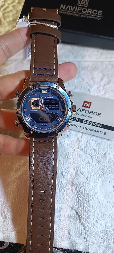 telefon saatler: *⌚ NAVIFORCE 9236 – Mavi Dial və Qəhvəyi Dəri Kəmərli Multifunksiyalı — 2