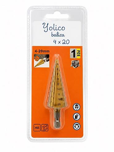 dam ortuyu: Yolka balaca pilləli qazma ucu – 4-20 mm - Ölçü aralığı: 4 mm-dən 20 — 1