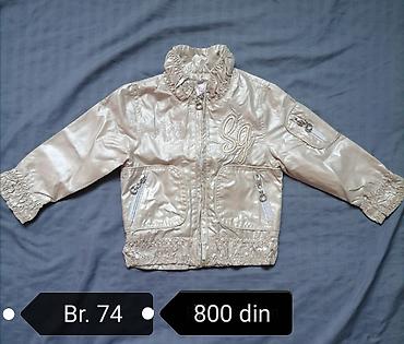 ps lanene pantalone: Komplet jakni/prsluka za devojčicu – veličina br. 74 - Crvena lagana — 5