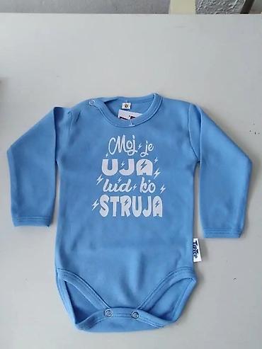 Bodiji i zeke za bebe: Bebi bodiji sa šaljivim natpisima – kratki rukavi Mere 56-62 dvobroj — 6