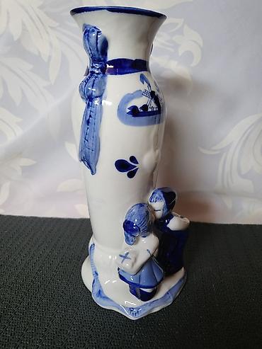 Ostali kućni dekor: Vaza holandski delft,rucno oslikana pa glazirana iz 70ih.g. Vaza je — 4