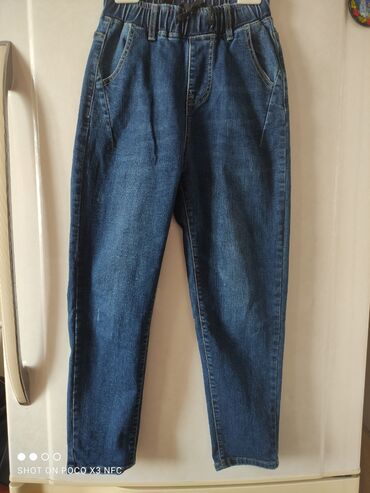 джинсы на резинке: Джинсы и брюки, цвет - Синий, Б/у