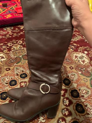 Сапоги: Оригинал GEOX Respire кожаные сапоги из Европы — 2