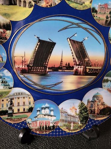Ostali kućni dekor: Tanjir nov,vintaz Sankt Peterburg. Porcelanski tanjir za na — 3