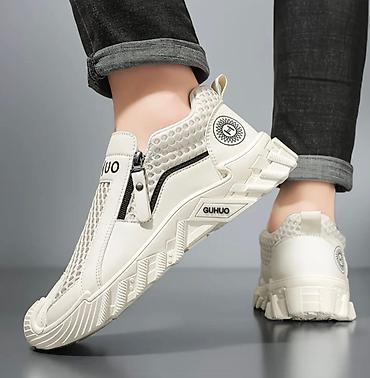 лоферы бу: Кроссовки GUHUO, белые - Дизайн: современные slip-on кроссовки без — 1