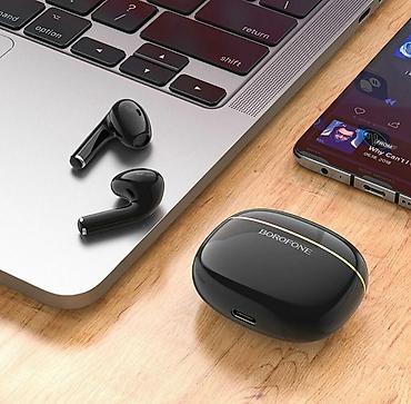 Кулакчындар: Беспроводные наушники BOROFONE BW30 TWS, цвет: черный. 1. Bluetooth — 5