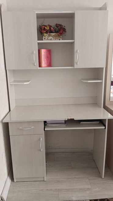 кухонный шкаф маленький: Комплект офисной мебели, ДСП, цвет - Бежевый