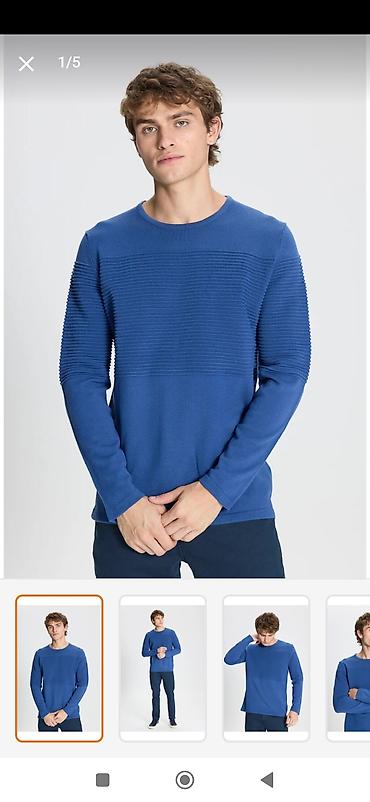 boyuk beden kofta: Sviter, Mavi, XL, rəng - Mavi — 1