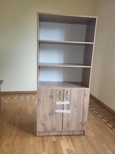 Книжные шкафы: Ofis/ev üçün kitab rəfi və şkaf kombinəsi - Material: laminat/MDF-lam — 2