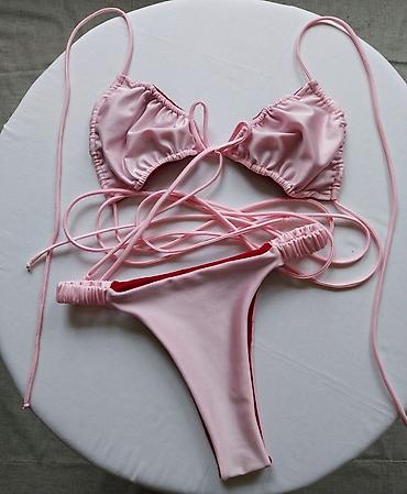 kupaci kostimi duboki donji deo: Ženski bikini setovi – trodelni gornji deo sa trouglastim korpicama i — 4