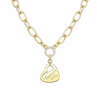 тиффани: Колье Tiffany&Co из желтого золота 585 с цирконом - Артикул — 1