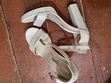 Basanoşka və səndəllər: Qadın yüksək dabanlı sandal – qara rəng - Ölçü: 36 (daban altındakı — 7
