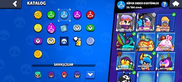 Dəstlər, kostyumlar: Brawl Stars hesabı – zəngin kosmetiklər və eksklüziv seçimlər - Oyun — 9