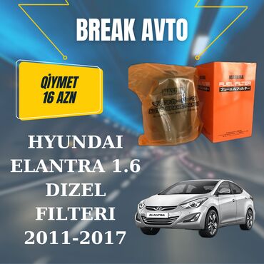 Filtrlər: Hyundai Elantra, 1.6, Dizel, 2014 il, Orijinal, Yaponiya