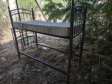 Мебель: İki mərtəbəli metal çarpayı - Material: möhkəm metal karkas — 1