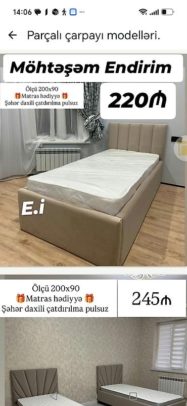 Parçalı çarpayı modeli. Ölçü: 200x90 sm Qiymət: 220 ₼ Məlumat: -