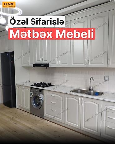 misar frez: Özəl sifarişlə mətbəx mebeli - Klassik üslublu, ağ rəngli fasadlar — 1