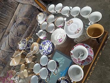 farfor figurlar: Çay dəsti, rəng - Ağ, Farfor — 2