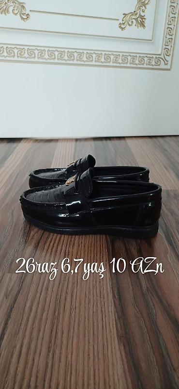 deri plas: Rəng - Qara Mokasinlər, Ölçü: 26, Oğlan üçün — 1